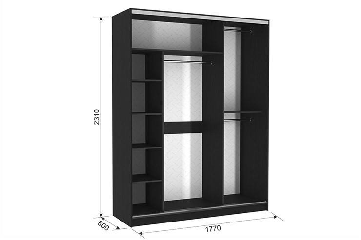 Шкаф 3-х дверный Бассо 1-600, Дуб сонома в Элисте - изображение 1