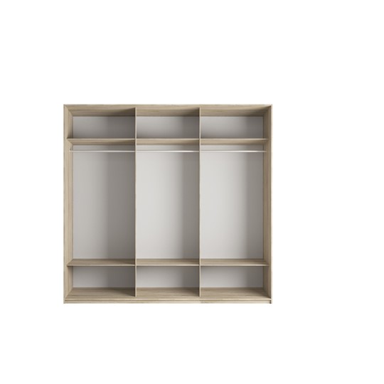 Шкаф Эста, 12 черных стекол, 2400x660x2200, бетон в Элисте - изображение 1