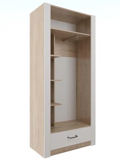 Шкаф гардеробный Ева 5 М1 дуб ирландский/белый матовый в Элисте - изображение 1