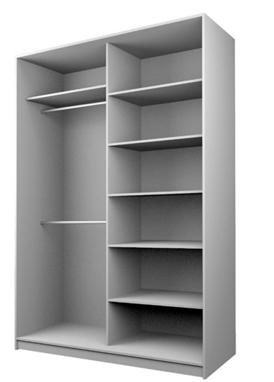 Шкаф 2-х створчатый MAX МШ-25-6-18-11, Профиль Белый/Цвет Графит в Элисте - изображение 1