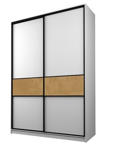 Шкаф MAX МШ-23-6-16-99, Профиль Черный/Цвет Белый/Стекло с пленкой Oraclal светло-коричневого цвета в Элисте