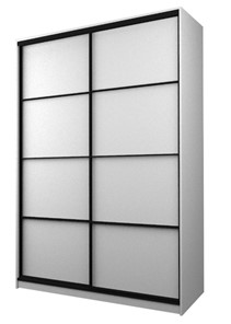 Шкаф 2-х створчатый MAX МШ-23-6-18-11, Профиль Черный/Цвет Белый в Элисте - предосмотр