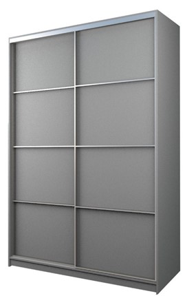 Шкаф-купе 2-х створчатый MAX МШ-23-6-18-11, Профиль Серебро/Цвет Серый в Элисте - изображение
