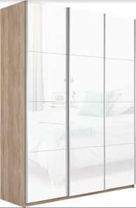 Шкаф трехдверный Прайм (3 Белое стекло) 1800x570x2300, дуб сонома в Элисте