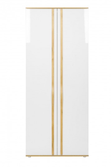 Шкаф 2-створчатый Марта-2 ЛД 136.020, Дуб золотой/Белый глянец в Элисте - изображение 1