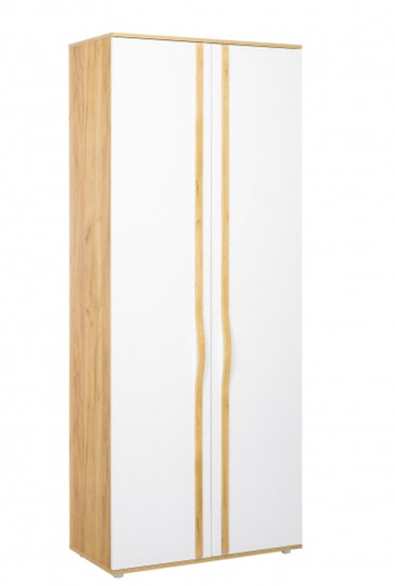 Шкаф 2-створчатый Марта-2 ЛД 136.020, Дуб золотой/Белый глянец в Элисте - изображение 3