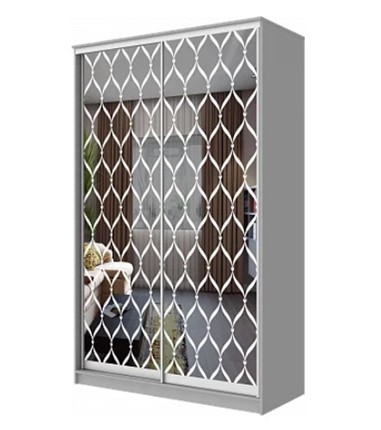 Шкаф 2-х дверный "Сетка" ХИТ 22-4-12-66-16 Серый в Элисте - изображение