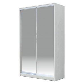 Шкаф 2-х дверный 2400х1200х620 Хит-24-12/2-88, Матовое стекло Белый в Элисте