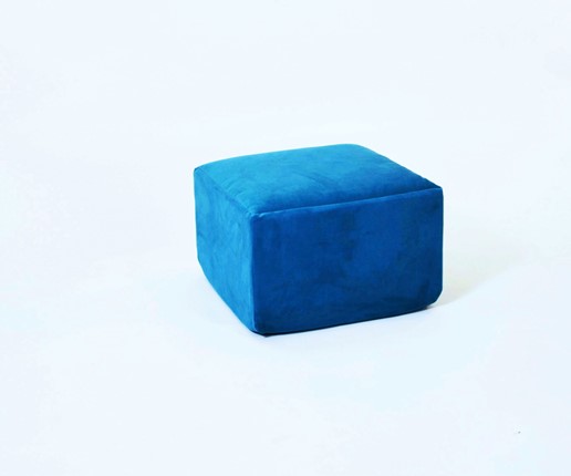 Пуф бескаркасный Тетрис 50х50, синий в Элисте - изображение