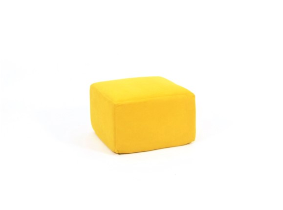 Пуф бескаркасный Тетрис 50х50, желтый в Элисте - изображение