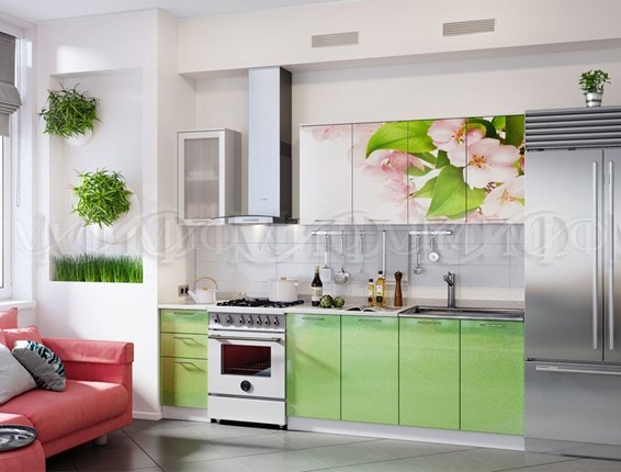 Готовая кухня фотопечать Яблоневый цвет 1,7 в Элисте - изображение