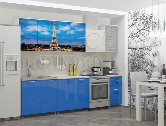 Гарнитур на кухню фотопечать Париж 2,0 в Элисте - изображение