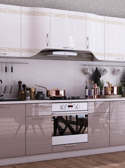 Гарнитур кухонный Анастасия цвет капучино 2 (260 см) в Элисте - изображение 10