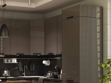 Гарнитур на кухню Герда 2200 (Черный/Антрацит глянец) в Элисте - предосмотр 4