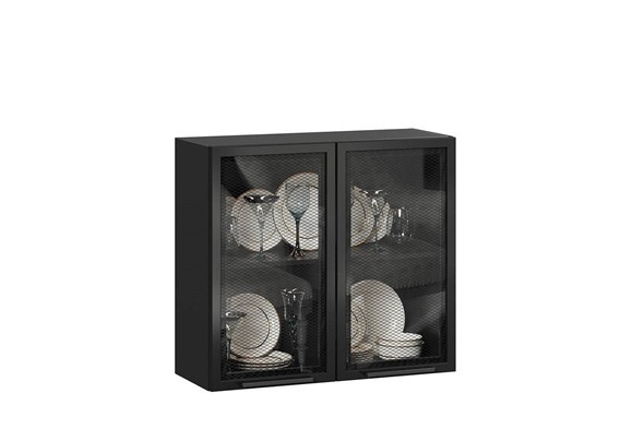Модульный кухонный гарнитур Герда 2400 №1 угловой(Черный/Антрацит глянец) в Элисте - изображение 1