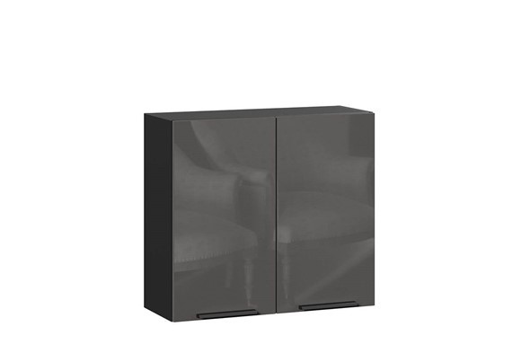 Гарнитур кухонный Герда 2600 (Черный/Антрацит глянец) в Элисте - изображение 2