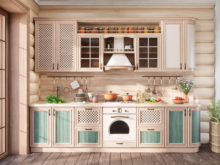 Модульный кухонный гарнитур Кантри №4 в Элисте - изображение
