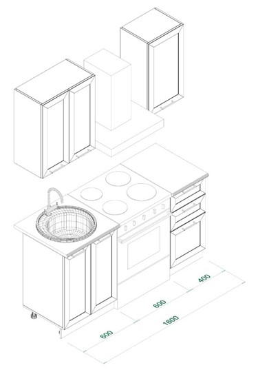 Кухонный гарнитур МК РИВЬЕРА Комплект №1 1,0м ПВХ Белый в Элисте - изображение 5