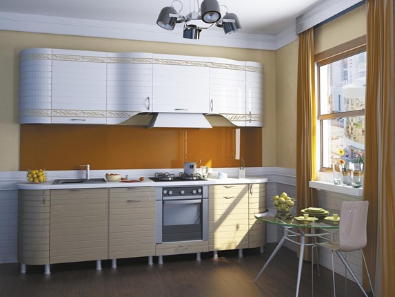 Гарнитур кухонный Анастасия цвет капучино 2 (260 см) в Элисте - изображение