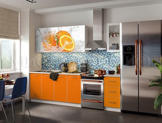 Гарнитур на кухню фотопечать Апельсин 1,8 в Элисте - изображение