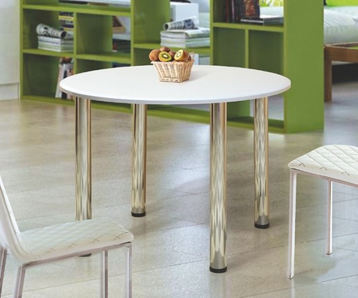 Кухонный обеденный стол Круглый 900 на металлических опорах в Элисте - изображение