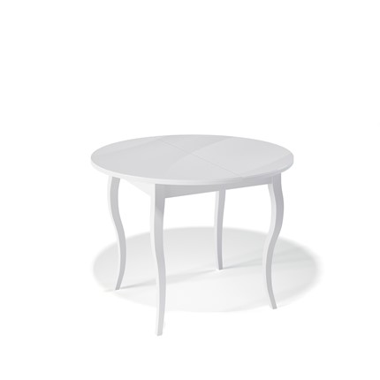Стол раздвижной Kenner 1000С (Белый/Стекло белое глянец) в Элисте - изображение