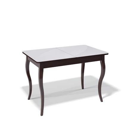 Кухонный раскладной стол Kenner 1100C (Венге/Стекло белое глянец) в Элисте - изображение