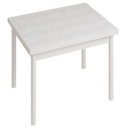 Стол кухонный СТ22, Белый/Белый мрамор в Элисте - изображение
