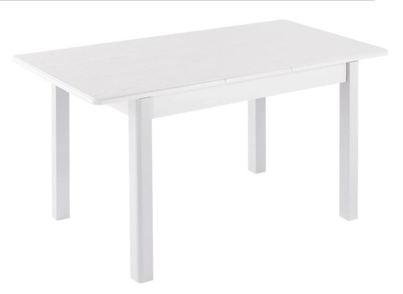 Кухонный раздвижной стол Айсберг мини МДФ, белый МДФ/40 массив прямые белые в Элисте - изображение