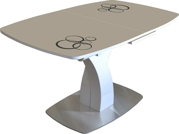 Кухонный стол раскладной Нотр-Дам (рисунок круги) в Элисте - изображение