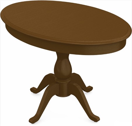 Кухонный стол раздвижной Фабрицио-1 исп. Эллипс, Тон 2 (Морилка/Эмаль) в Элисте - изображение