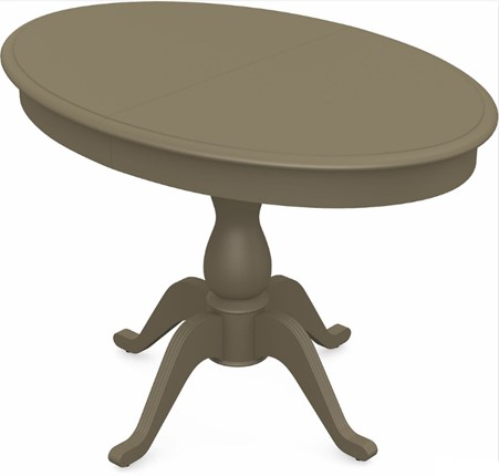 Обеденный раздвижной стол Фабрицио-1 исп. Эллипс, Тон 40 (Морилка/Эмаль) в Элисте - изображение
