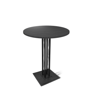 Барный стол SHT-TU6-BS1/H110 / SHT-TT 80 ЛДСП (камень пьетра гриджио черный/черный) в Элисте