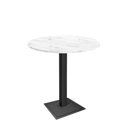 Барный стол SHT-TU6-BS1/H110 / SHT-TT 90 ЛДСП (мрамор кристалл/черный) в Элисте - изображение