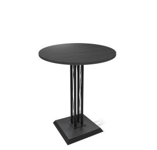 Барный стол SHT-TU6-BS2/H110 / SHT-TT 80 ЛДСП (камень пьетра гриджио черный/черный) в Элисте