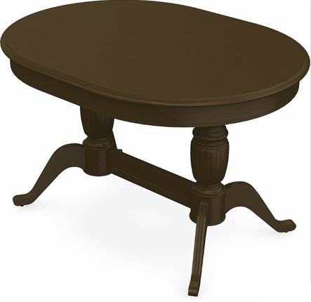 Раздвижной стол Леонардо-2 исп. Овал, тон 5 (Морилка/Эмаль) в Элисте - изображение