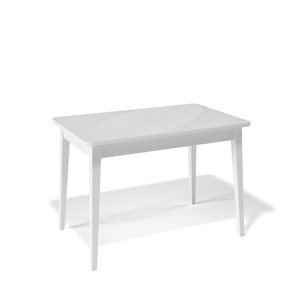 Раздвижной стол Kenner 1100M (Белый/Стекло белое сатин) в Элисте