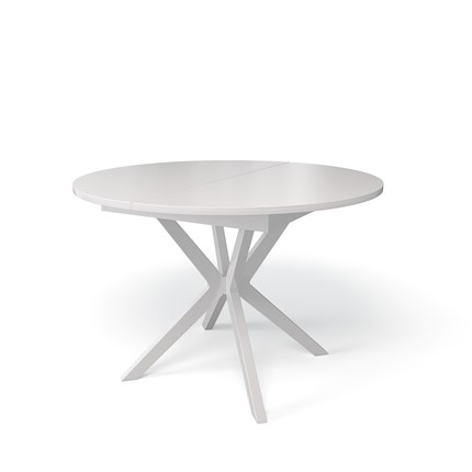 Кухонный стол раздвижной Kenner B1100 (Белый/Стекло белое сатин) в Элисте - изображение