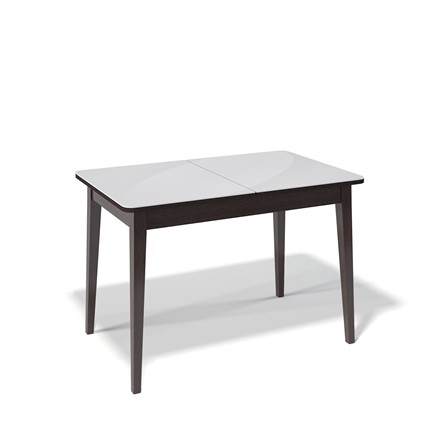 Кухонный раскладной стол Kenner 1100M (Венге/Стекло белое сатин) в Элисте - изображение