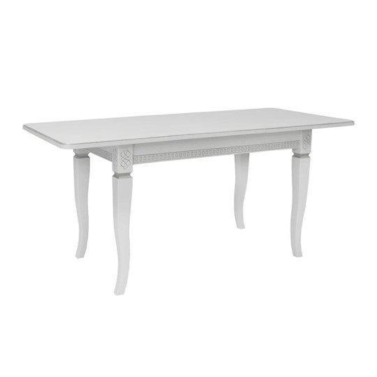Раздвижной стол Leset Дакота 1Р (Белый 9003 с серебрянной патиной) в Элисте - изображение 1