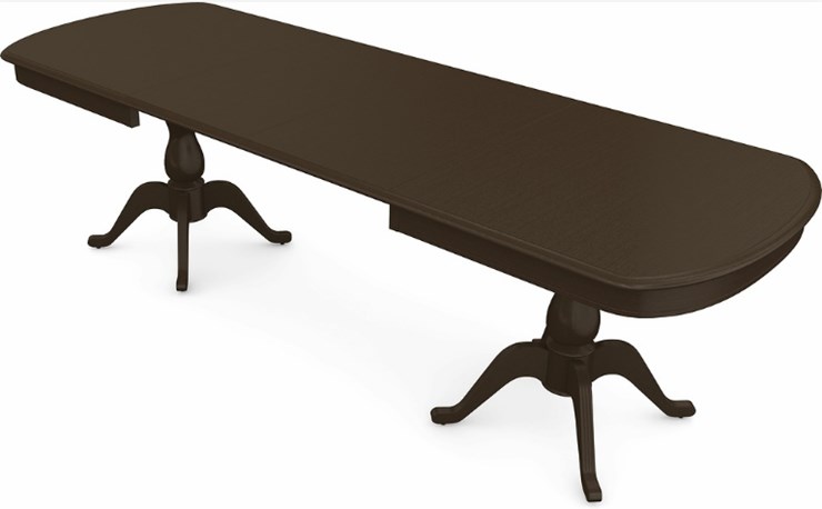Кухонный стол раскладной Фабрицио-2 исп. Мыло большой 2 вставки, Тон 7 (Морилка/Эмаль) в Элисте - изображение 1