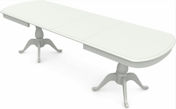 Кухонный раскладной стол Фабрицио-2 исп. Мыло большой 2 вставки, Тон 9 (Морилка/Эмаль) в Элисте - изображение 1