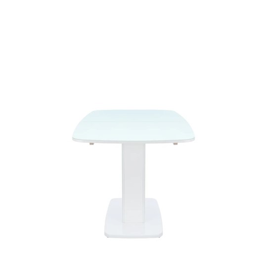 Кухонный раздвижной стол Leset Денвер 1Р (Белый лак/стекло глянцевое белое) в Элисте - изображение 4