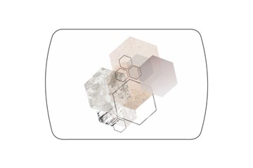 Кухонный стол раздвижной Танго, белый/геометрия в Элисте - предосмотр 3