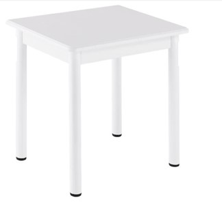Кухонный пристенный стол СПА-01 МДФ, белый МДФ/белое дерево/36 прямые трубки белый в Элисте