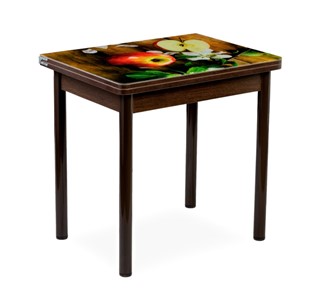Кухонный пристенный стол СПА-01 СТФ, венге/фотопечать дерево/опоры прямые коричневые в Элисте - предосмотр
