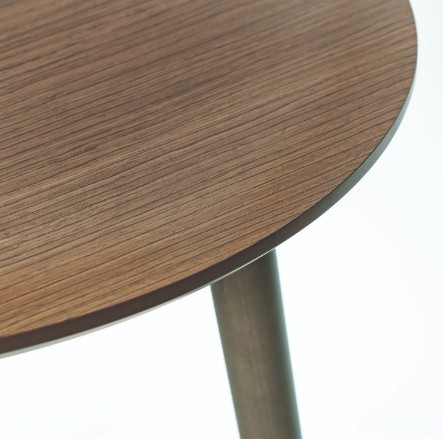 Обеденный круглый раздвижной стол Орех темный д. 100 см МДФ в Элисте - изображение 5