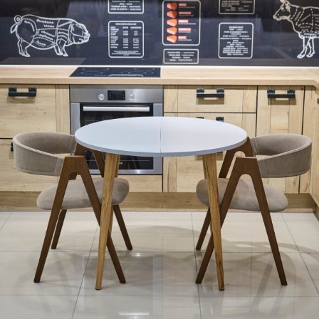 Кухонный стол круглый Серый камень 90*90 см ЛДСП в Элисте - изображение 15