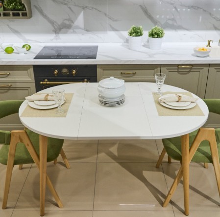 Кухонный стол круглый Серый камень 90*90 см ЛДСП в Элисте - изображение 6