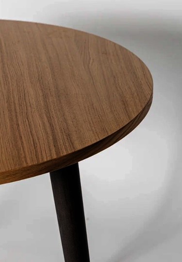 Кухонный стол круглый Шпон Дуба д. 90 см МДФ в Элисте - изображение 2
